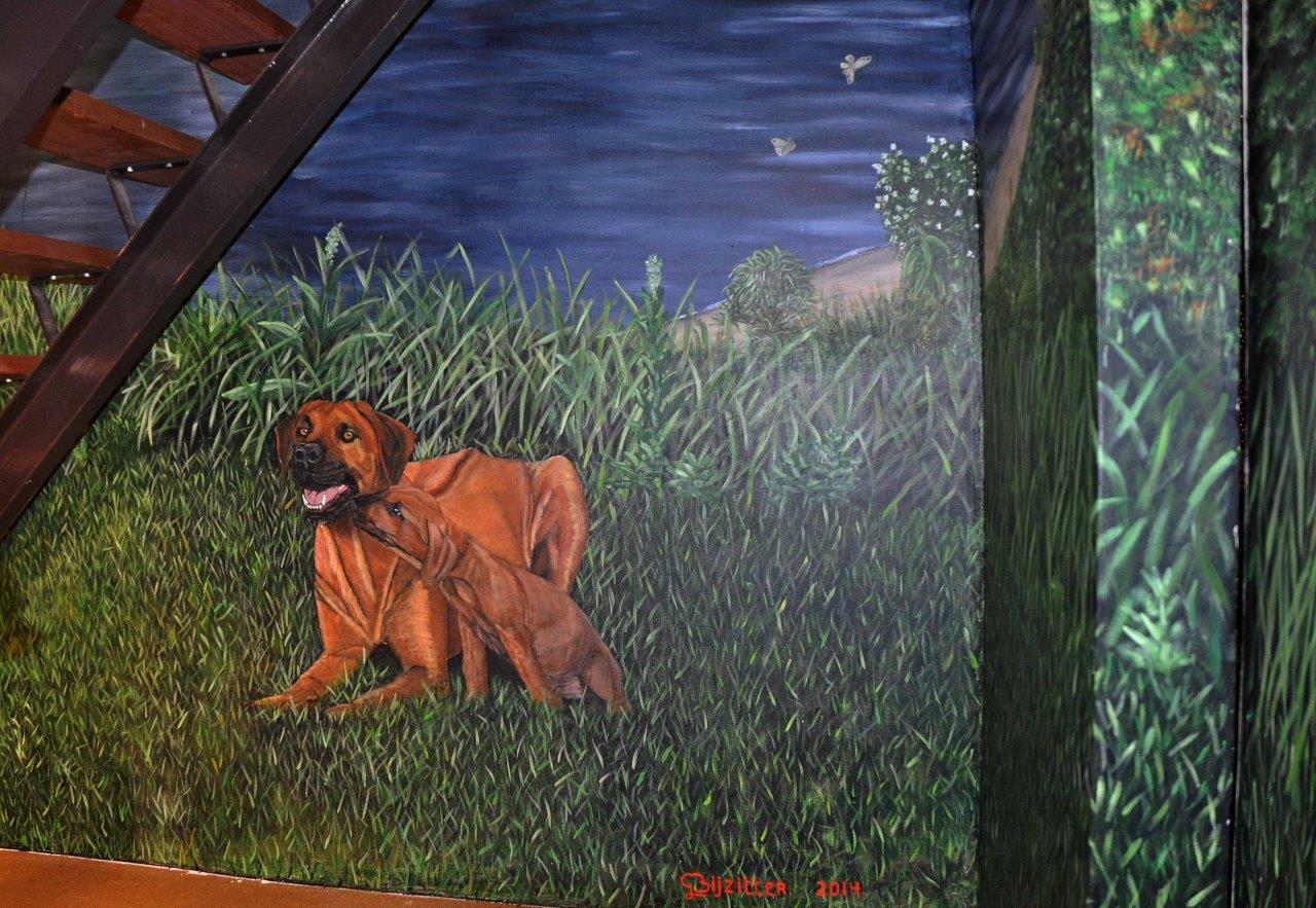 Dorpgezicht Dieren, honden en vlinders