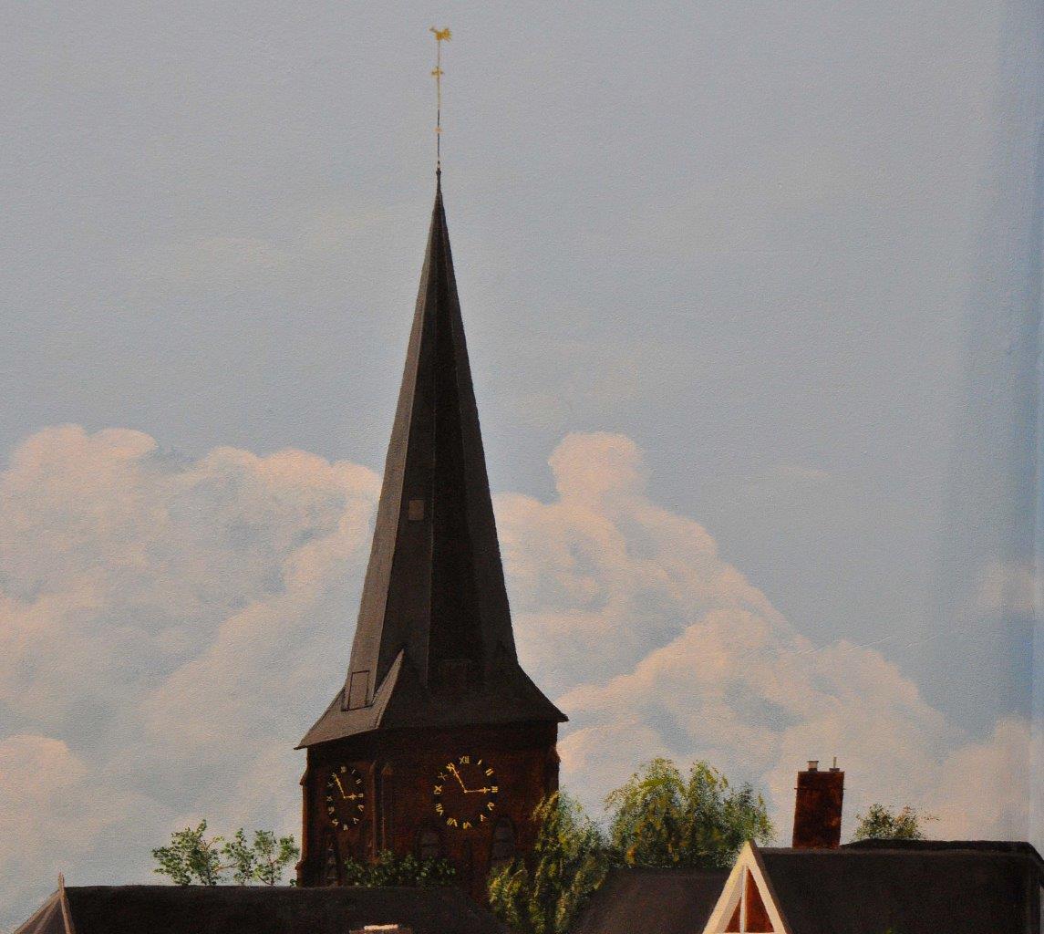 Dorpgezicht Dieren, kerktoren met klok