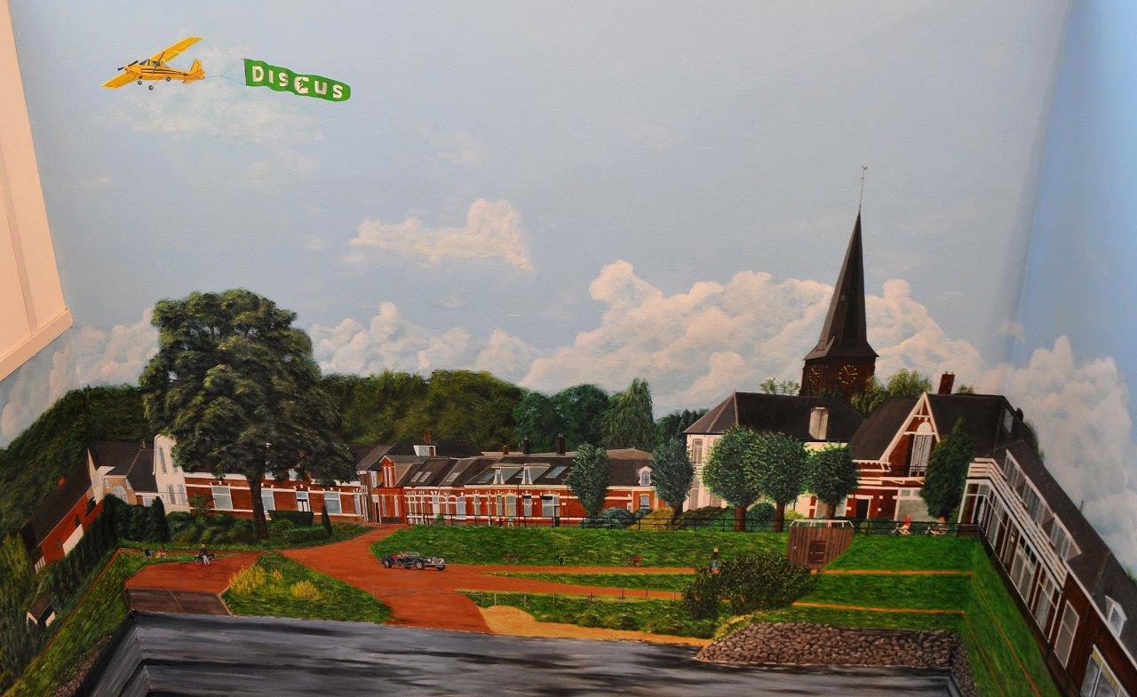 Dorpgezicht Dieren, totaalplaatje op bordesdeel