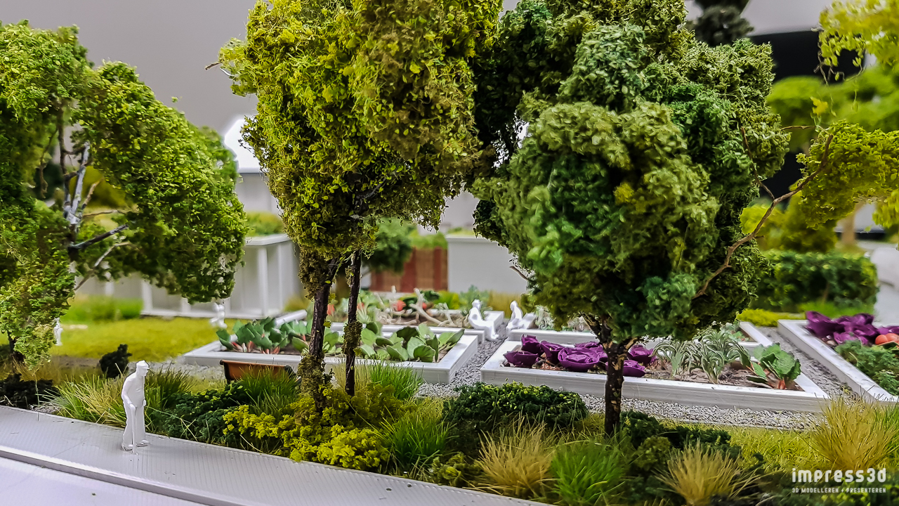 Diorama Duurzame wijk, groentetuin