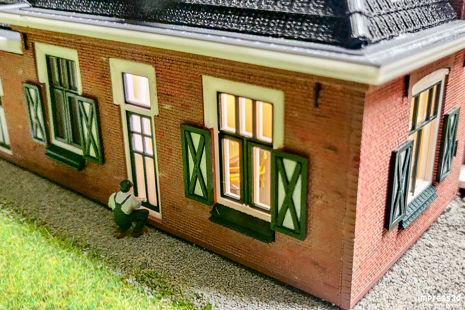 Maquette Ermelo, detail schilder